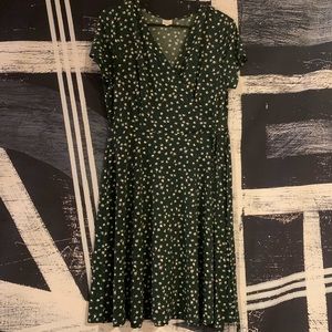 Short Sleeve Tie Waist Dress, Floral Print